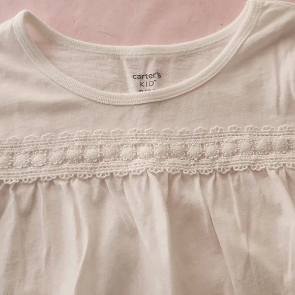 Carter's Kids size 8 white long sleeved top. - Picture 2 of 5
